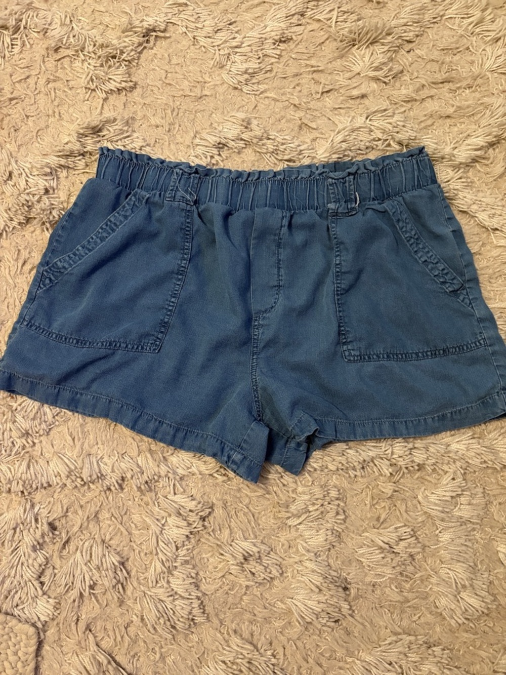 Time and Tru Casual Blue Women's Elastic-Waist Shorts size 16/18